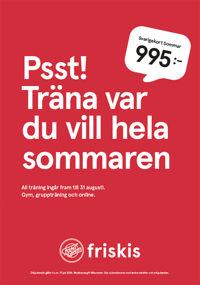 Träna hela sommaren på Friskis & Svettis